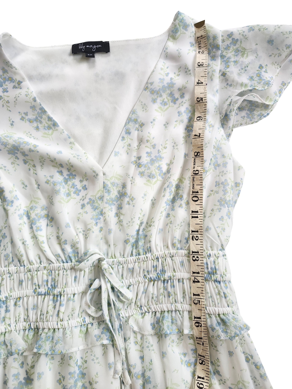 Floral Cottagecore Coquette Boho Western Maxi Dress with Smocked Waist - M - Picture 7 of 12